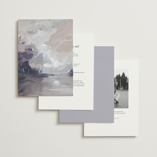 This is a lilac wedding invitations with standard by Lindsay Megahed called reflections printing on signature in standard