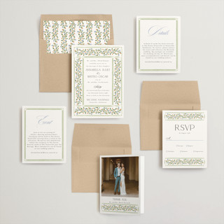 This is a wisteria wedding invitations with standard by Ashlee Townsend called juliet printing on signature in standard