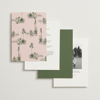 This is a blossom wedding invitations with standard by Megan Davis called rancho printing on signature in standard
