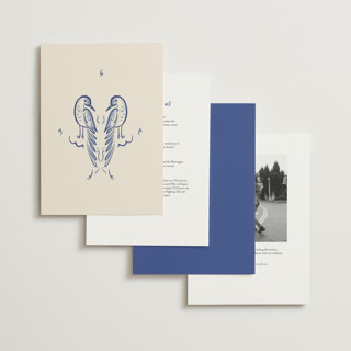 This is a marseille bleu wedding invitations with standard by Ani Somi called santa catalina printing on signature in standard