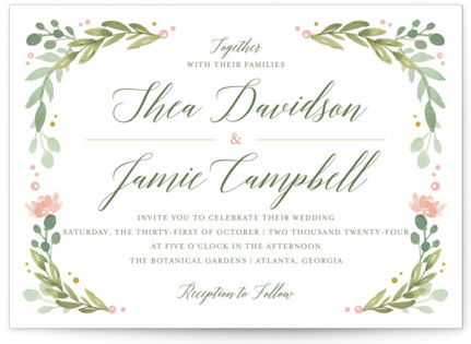 Garden Glamour Wedding Invitations