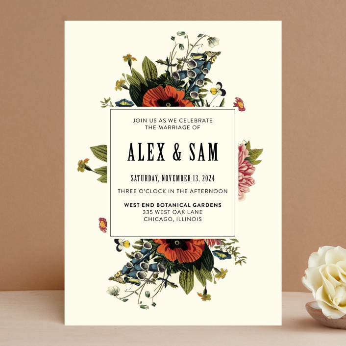 Vintage Garden Invite Wedding Invitations By Alisa Wismer Minted Vintage Garden Invite Wedding Invitations In Beige By Alisa Wismer