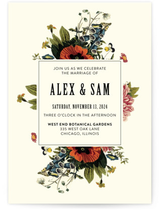 Vintage Garden Invite Wedding Invitations