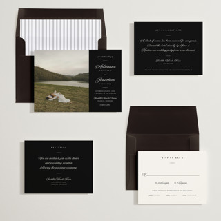 This is a noir wedding invitations with standard by Eric Clegg called together always printing on signature in standard