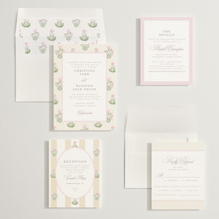 This is a rosebud wedding invitations with standard by Creo Study called patterned florals printing on signature in standard