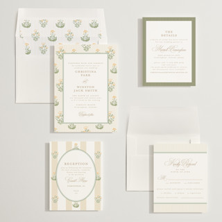 This is a garden wedding invitations with standard by Creo Study called patterned florals printing on signature in standard