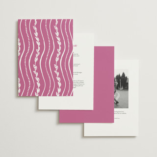 This is a magenta wedding invitations with standard by Jelena Vuletic called inkwoven printing on signature in standard