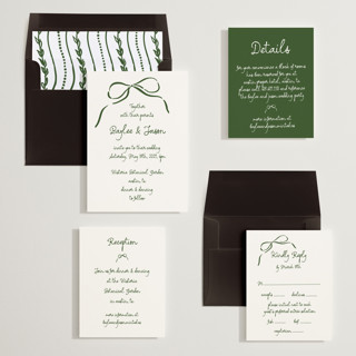 This is a jade wedding invitations with standard by Jelena Vuletic called inkwoven printing on signature in standard