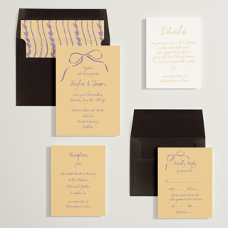 This is a honey wedding invitations with standard by Jelena Vuletic called inkwoven printing on signature in standard