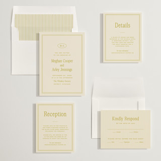 This is a chartreuse wedding invitations with standard by Ellen Schlegelmilch called cherry printing on signature in standard