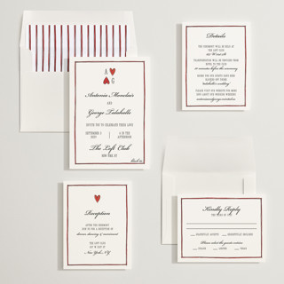 This is a lily wedding invitations with standard by Pati Cascino called two hearts printing on signature in standard
