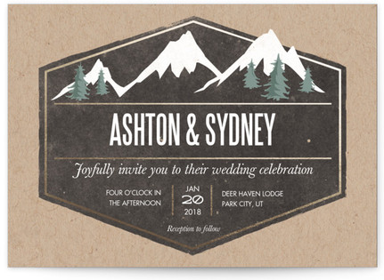 photo of Rustic Mountain Wedding Invitations