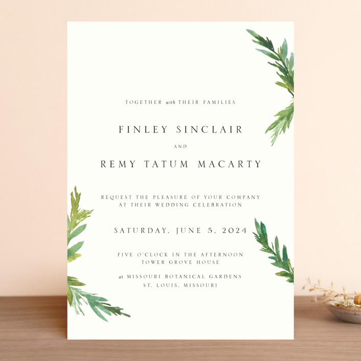 Simple Pine Branches Wedding 