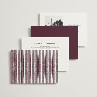 This is a wine wedding invitations with standard by Katharine Watson called block print frame printing on signature in standard