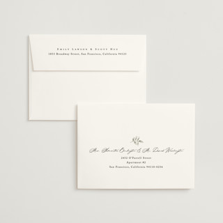 This is a cotton wedding invitations with standard by Amy Kross called white oak printing on signature in standard