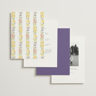 This is a violets wedding invitations with standard by Petra Kern called meadow whisper printing on signature in standard