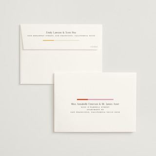 This is a petal wedding invitations with standard by Morgan Kendall called quilted grid printing on signature in standard