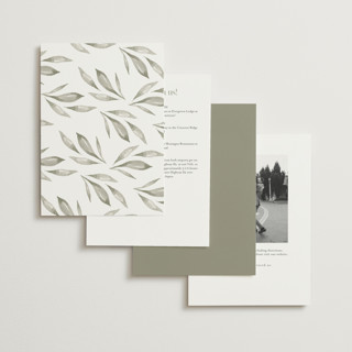 This is a leaf wedding invitations with standard by Kristie Kern called whispered leaves printing on signature in standard