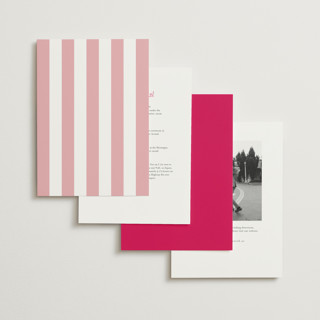 This is a fuchsia wedding invitations with standard by Jenna Holcomb called beachtoile printing on signature in standard