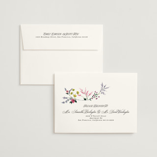 This is a midnight park wedding invitations with standard by Phrosné Barwood called whimsey floral printing on signature in standard