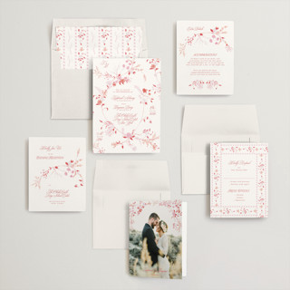This is a vegas mint wedding invitations with standard by Phrosné Barwood called whimsey floral printing on signature in standard