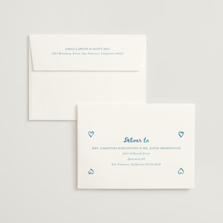 This is a aqua wedding invitations with standard by Cass Loh called simple monogram printing on signature in standard