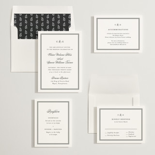 This is a tuxedo wedding invitations with standard by Carolyn MacLaren called timeless together printing on signature in standard