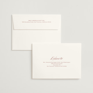 This is a nantucket red wedding invitations with standard by Jennifer Postorino called leighton printing on signature in standard