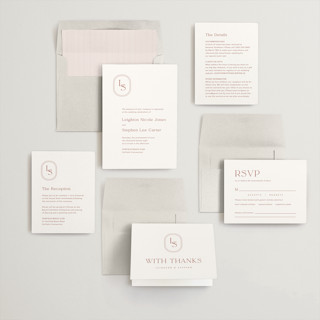 This is a nantucket red wedding invitations with standard by Jennifer Postorino called leighton printing on signature in standard