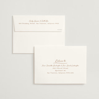 This is a chestnut wedding invitations with standard by chocomocacino called strazzate printing on signature in standard