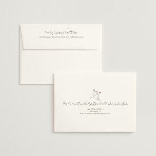 This is a martini wedding invitations with standard by Helena Vitto called modern love printing on signature in standard