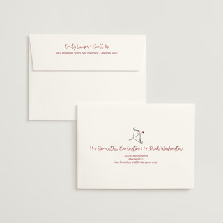 This is a ice wedding invitations with standard by Helena Vitto called modern love printing on signature in standard