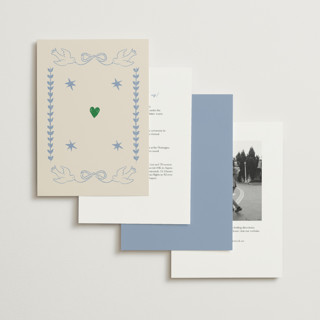 This is a dream wedding invitations with standard by Helena Vitto called the bird song printing on signature in standard