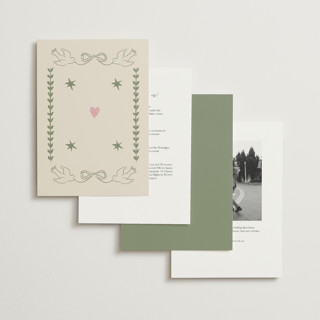 This is a sage wedding invitations with standard by Helena Vitto called the bird song printing on signature in standard