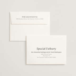 This is a pearl wedding invitations with standard by Melanie Kosuge called ayumi printing on signature in standard