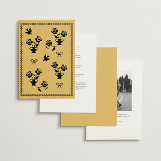 This is a vintage wedding invitations with standard by Studio Suku called bold and demure printing on signature in standard