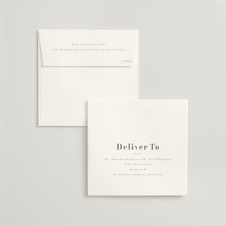 This is a nutmeg wedding invitations with standard by Lori Wemple called monogram square printing on signature in standard