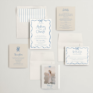 This is a sea breeze wedding invitations with standard by Cass Loh called quirky fun printing on signature in standard