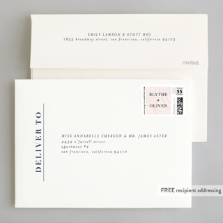This is a indigo wedding invitations with standard by Angela Marzuki called acapulco printing on signature in standard