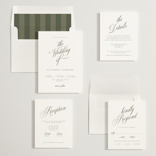 This is a ivy wedding invitations with standard by Eric Clegg called modern romance printing on signature in standard