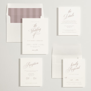 This is a oyster wedding invitations with standard by Eric Clegg called modern romance printing on signature in standard