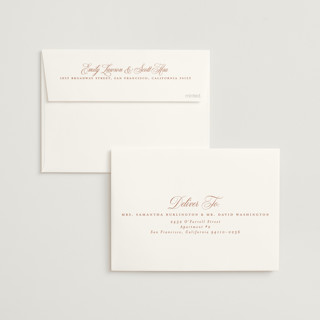 This is a sunset wedding invitations with standard by Heather Cairl called sacrament printing on signature in standard