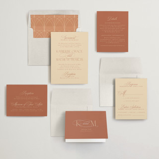 This is a sunset wedding invitations with standard by Heather Cairl called sacrament printing on signature in standard