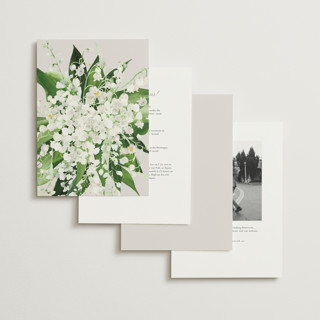 This is a champagne wedding invitations with standard by Jennifer Postorino called soft sprigs printing on signature in standard