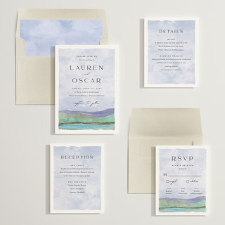This is a pacific wedding invitations with standard by Pixel and Hank called countryside printing on signature in standard