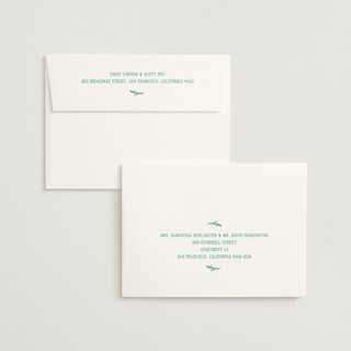 This is a emerald wedding invitations with standard by Jen Ramsey called classic and floral printing on signature in standard