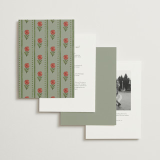 This is a coral fern wedding invitations with standard by Chris Griffith called wedding tapestry printing on signature in standard