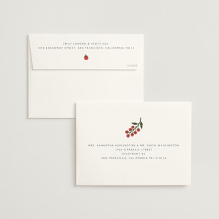 This is a spruce wedding invitations with standard by Katharine Watson called cherry tomatoes printing on signature in standard