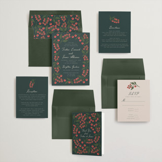 This is a spruce wedding invitations with standard by Katharine Watson called cherry tomatoes printing on signature in standard