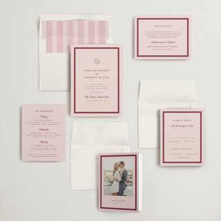 This is a sunset wedding invitations with standard by Kelly Schmidt called coast printing on signature in standard
